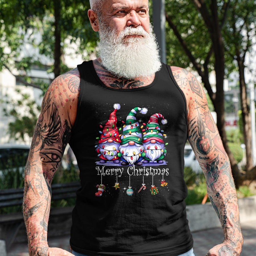 Cute Gnomes Merry Christmas Light Family Gnome Xmas Matching T-Shirt - Christmas Unisex T-Shirt/Hoodie/Sweatshirt - TRNN00