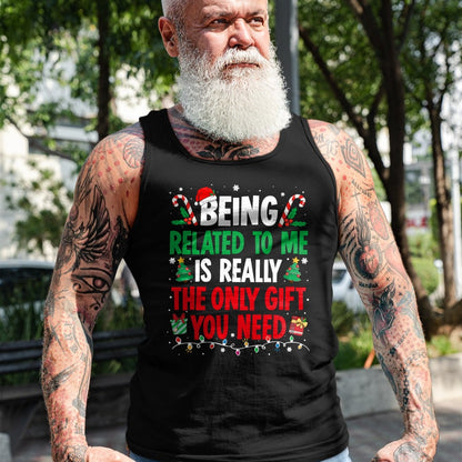Being Related To Me Funny Christmas Family Xmas Pajamas T-Shirt  - Christmas Unisex T-Shirt/Hoodie/Sweatshirt - TRNN00