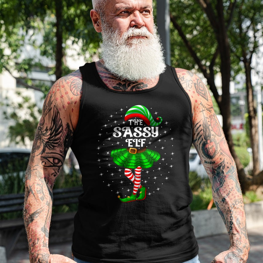 Xmas Family Matching Women Girls Mom The Sassy Elf Christmas T-Shirt - Christmas Unisex T-Shirt/Hoodie/Sweatshirt - TRNN00