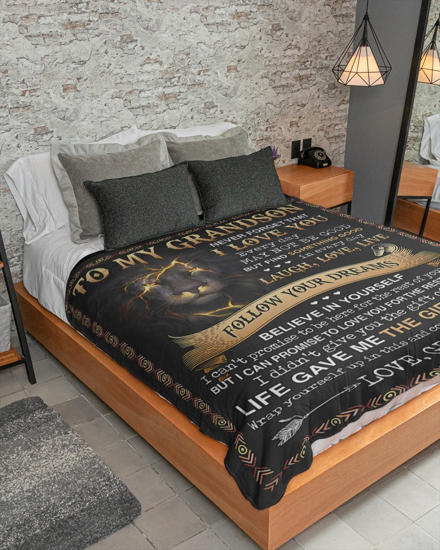 Special Gift For Your Grandson Blanket - From Grandma (SKUB09-43)