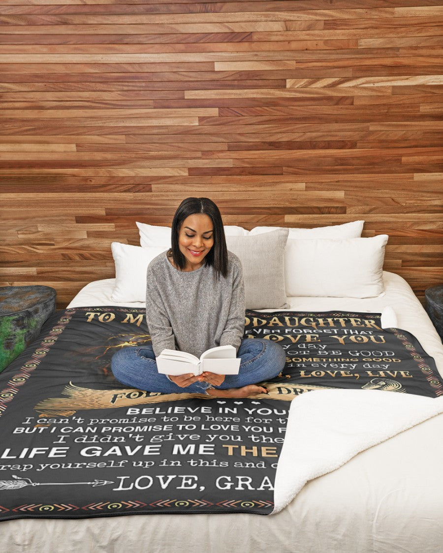 Special Gift For Your Granddaughter Blanket - From Grandpa (SKUB09-44)