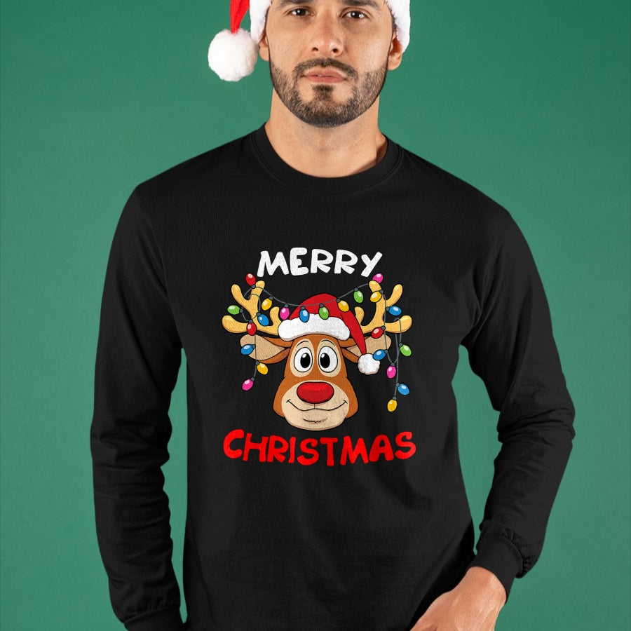 Merry Christmas Reindeer Xmas Family Men Women T-Shirt - Christmas Unisex T-Shirt/Hoodie/Sweatshirt - TRNN00
