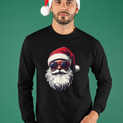 Cool Santa Claus Face Retro Sunglasses Christmas Men Boys T-Shirt - Christmas Unisex T-Shirt/Hoodie/Sweatshirt - TRNN00