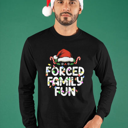 Forced Family Fun Christmas Pajamas Funny T-Shirt - Christmas Unisex T-Shirt/Hoodie/Sweatshirt - TRNN00