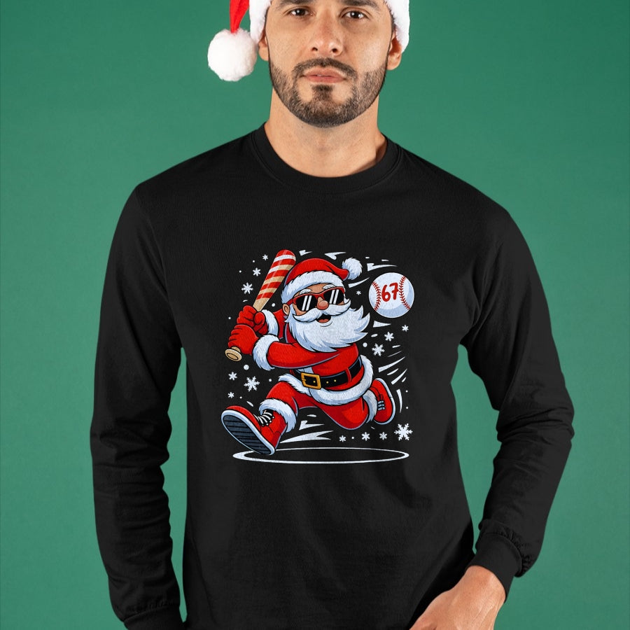 Funny Baseball Santa 67 Christmas Xmas Pajamas Boys T-Shirt - Christmas Unisex T-Shirt/Hoodie/Sweatshirt - TRNN00