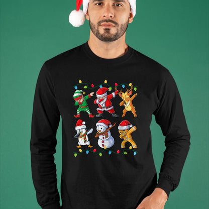 Dabbing Santa Elf Friends Christmas Boys Girls Men Xmas Dab T-Shirt - Christmas Unisex T-Shirt/Hoodie/Sweatshirt - TRNN00