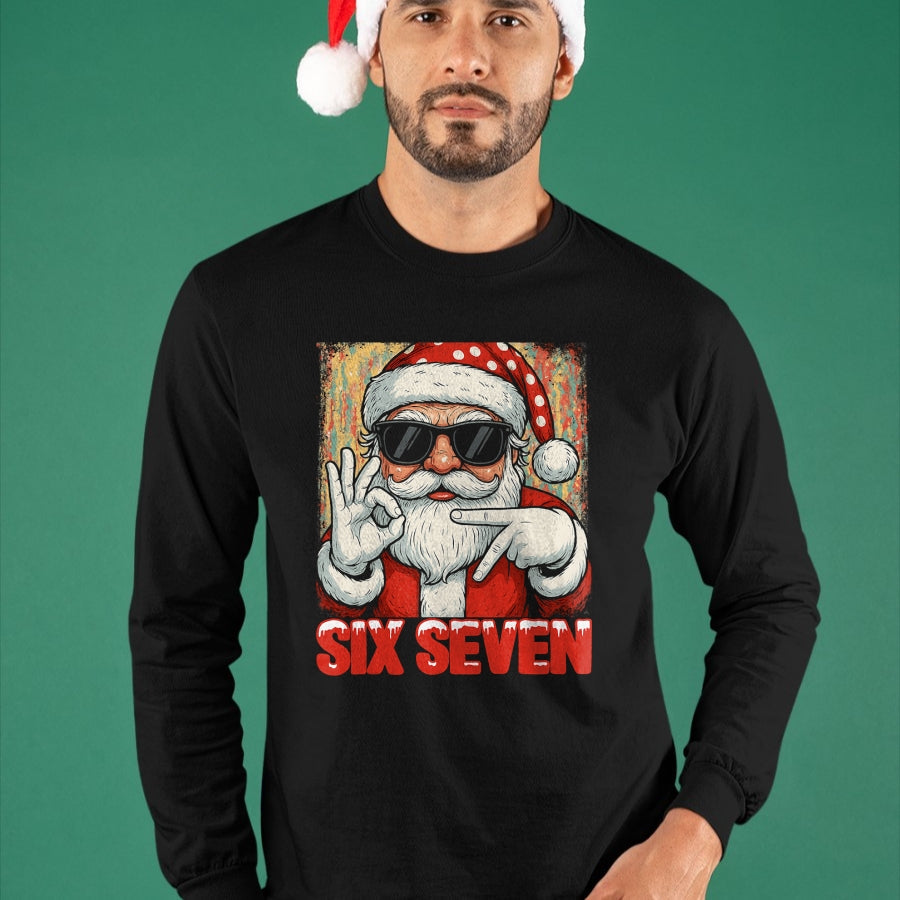 Funny Six Seven Meme Christmas Cool Santa Saying 6 7 T-Shirt - Christmas Unisex T-Shirt/Hoodie/Sweatshirt - TRNN00