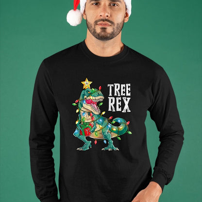 Most Wonderful Christmas Co Dinosaur Christmas Tree Rex Pajamas Men Boys Xmas Lights T-Shirt - Christmas Unisex T-Shirt/Hoodie/Sweatshirt - TRNN00