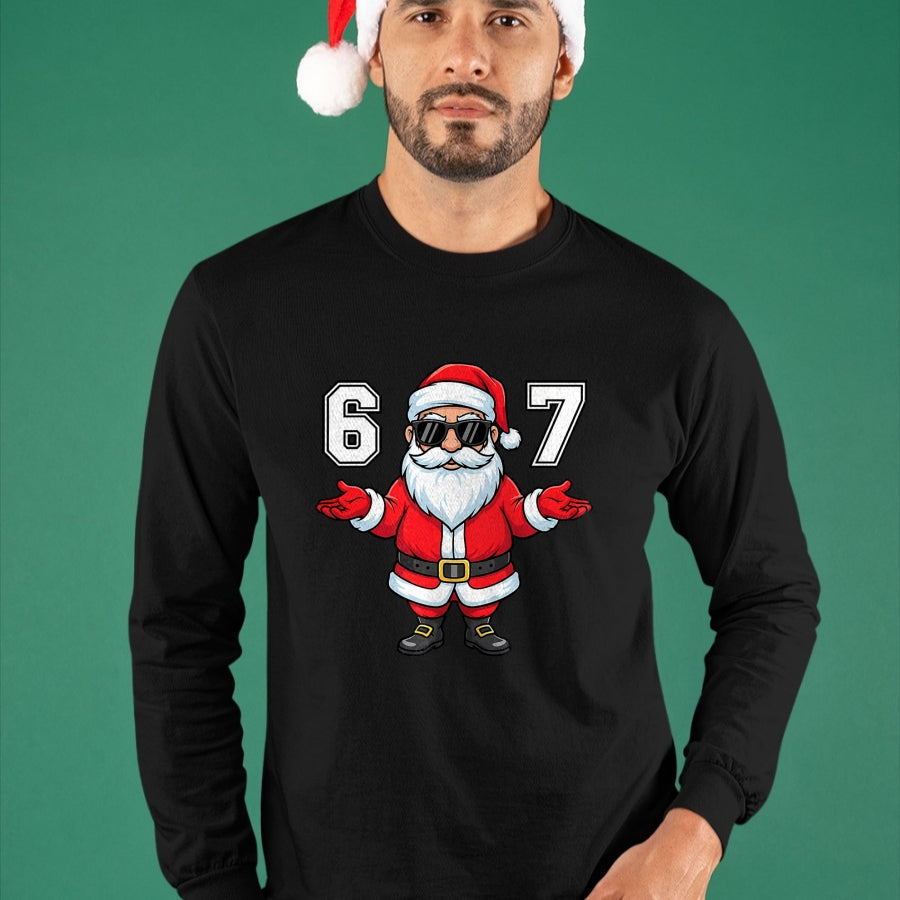 67 Meme Six Seven 6 7 Funny Santa Matching Xmas 67 Christmas T-Shirt - Christmas Unisex T-Shirt/Hoodie/Sweatshirt - TRNN00 (Copy)