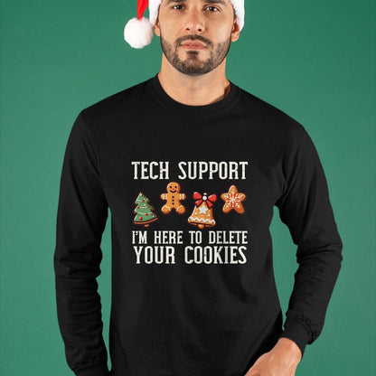 Christmas Tech Support Here To Delete Cookies Xmas Men Women T-Shirt - Christmas Unisex T-Shirt/Hoodie/Sweatshirt - TRNN00