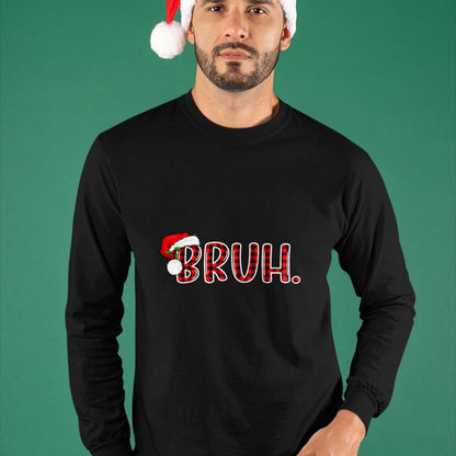 Bruh Funny Christmas Plaid Teens Boys Kids Xmas Pajamas T-Shirt - Christmas Unisex T-Shirt/Hoodie/Sweatshirt - TRNN00