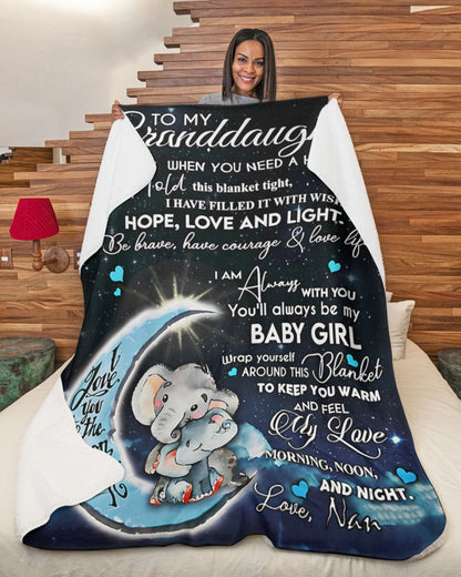 Special Gift For Your Granddaughter Blanket - From Nan (SKU-CHAU-B02)