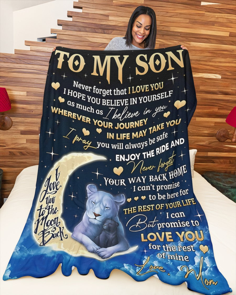 Special Gift For Your Son Blanket - From Mom00