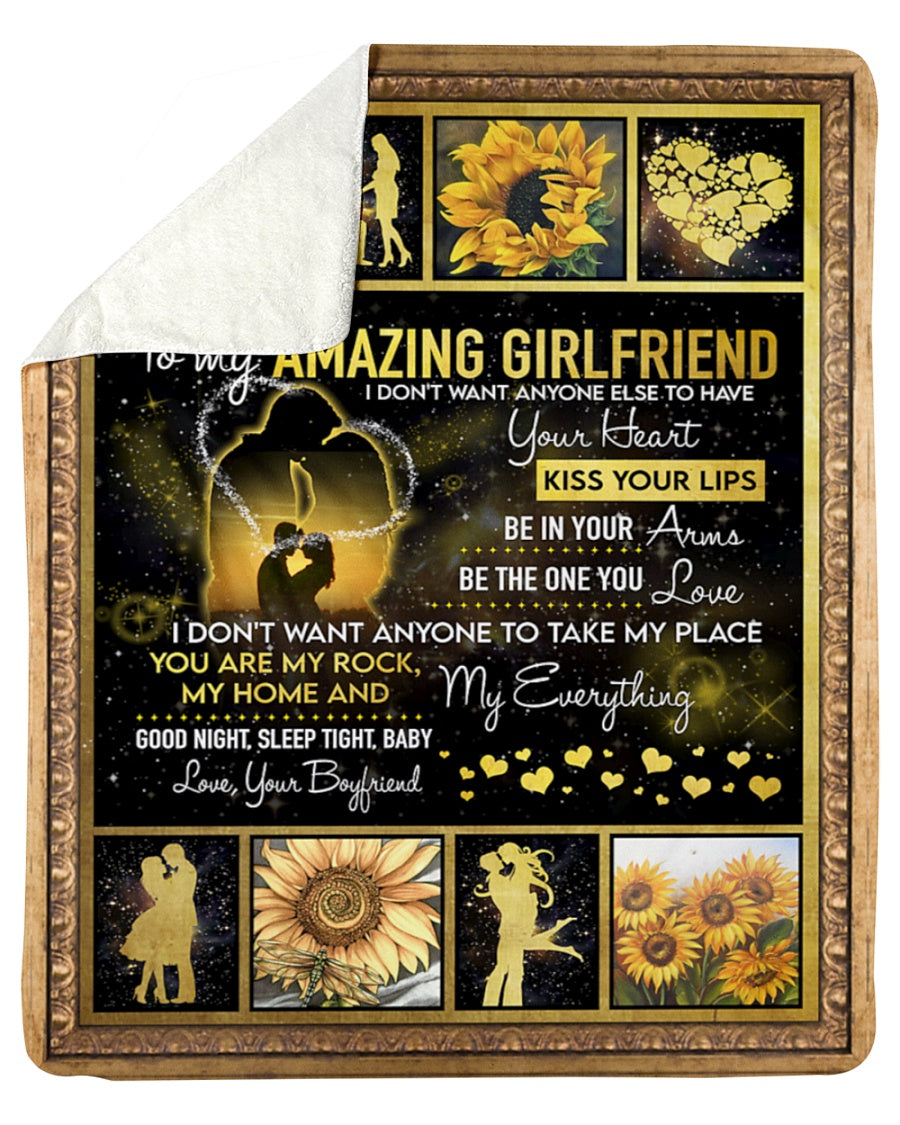 Special gift for girlfriend -  blanket - from boyfriend