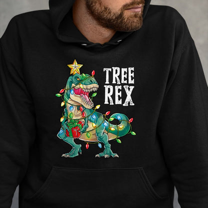 Most Wonderful Christmas Co Dinosaur Christmas Tree Rex Pajamas Men Boys Xmas Lights T-Shirt - Christmas Unisex T-Shirt/Hoodie/Sweatshirt - TRNN00