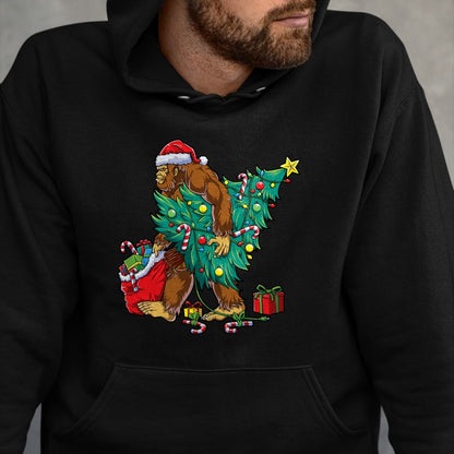Most Wonderful Christmas Co Bigfoot Christmas Tree Lights Xmas Boys Men Sasquax T-Shirt - Christmas Unisex T-Shirt/Hoodie/Sweatshirt - TRNN00