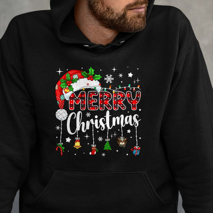 Merry Christmas Red Santa Hat Reindeer Xmas Matching Family T-Shirt - Christmas Unisex T-Shirt/Hoodie/Sweatshirt - TRNN00