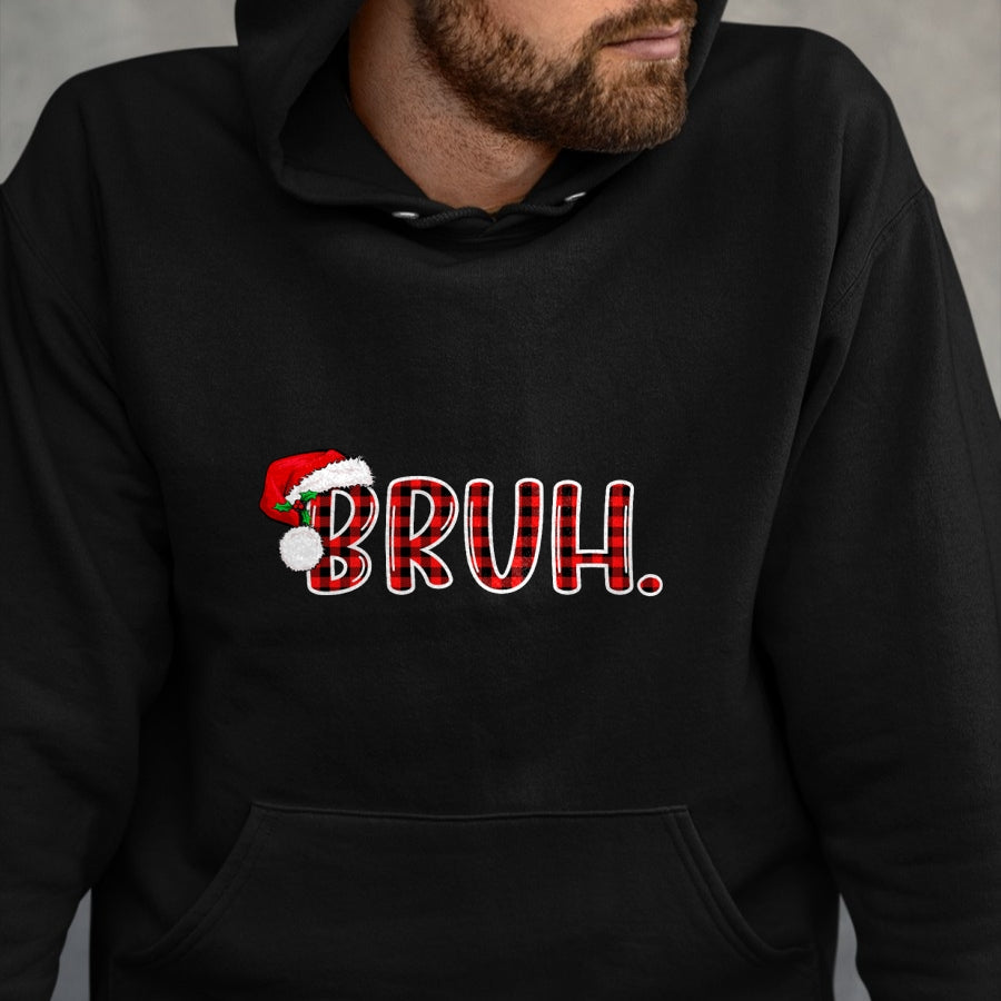Bruh Funny Christmas Plaid Teens Boys Kids Xmas Pajamas T-Shirt - Christmas Unisex T-Shirt/Hoodie/Sweatshirt - TRNN00