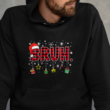 Bruh Funny Christmas Red Plaid Teens Boys Kids Xmas Pajamas T-Shirt - Christmas Unisex T-Shirt/Hoodie/Sweatshirt - TRNN00