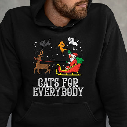 Cats For Everybody Christmas Cat Funny Xmas Women Santa T-Shirt - Christmas Unisex T-Shirt/Hoodie/Sweatshirt - TRNN00
