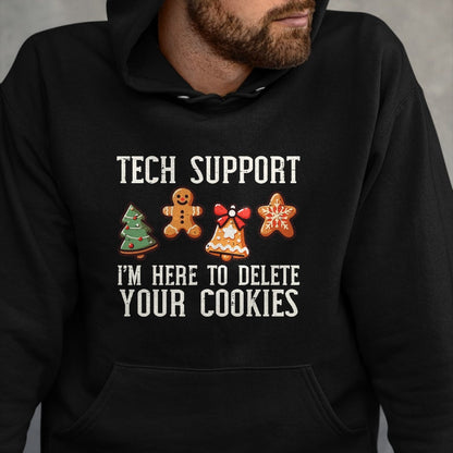 Christmas Tech Support Here To Delete Cookies Xmas Men Women T-Shirt - Christmas Unisex T-Shirt/Hoodie/Sweatshirt - TRNN00