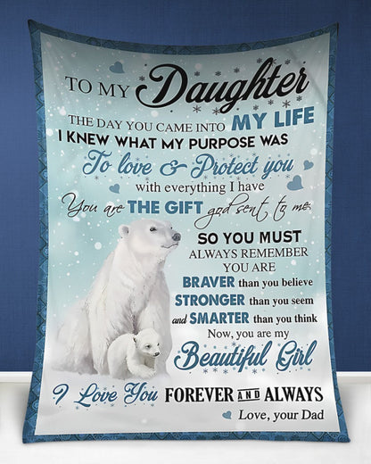 Special Gift For Your Daughter Blanket - From Dad (SKUB11-104)