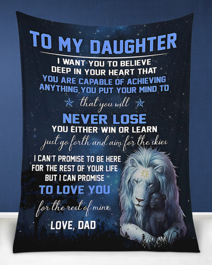 Special Gift For Your Daughter Blanket - From Dad03
