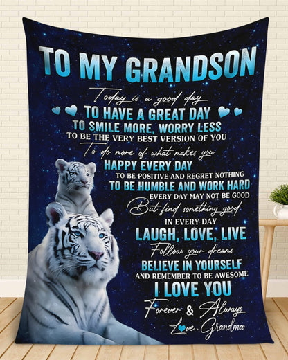 Special Gift For Your Grandson Blanket - From Grandma (SKUB11-77)