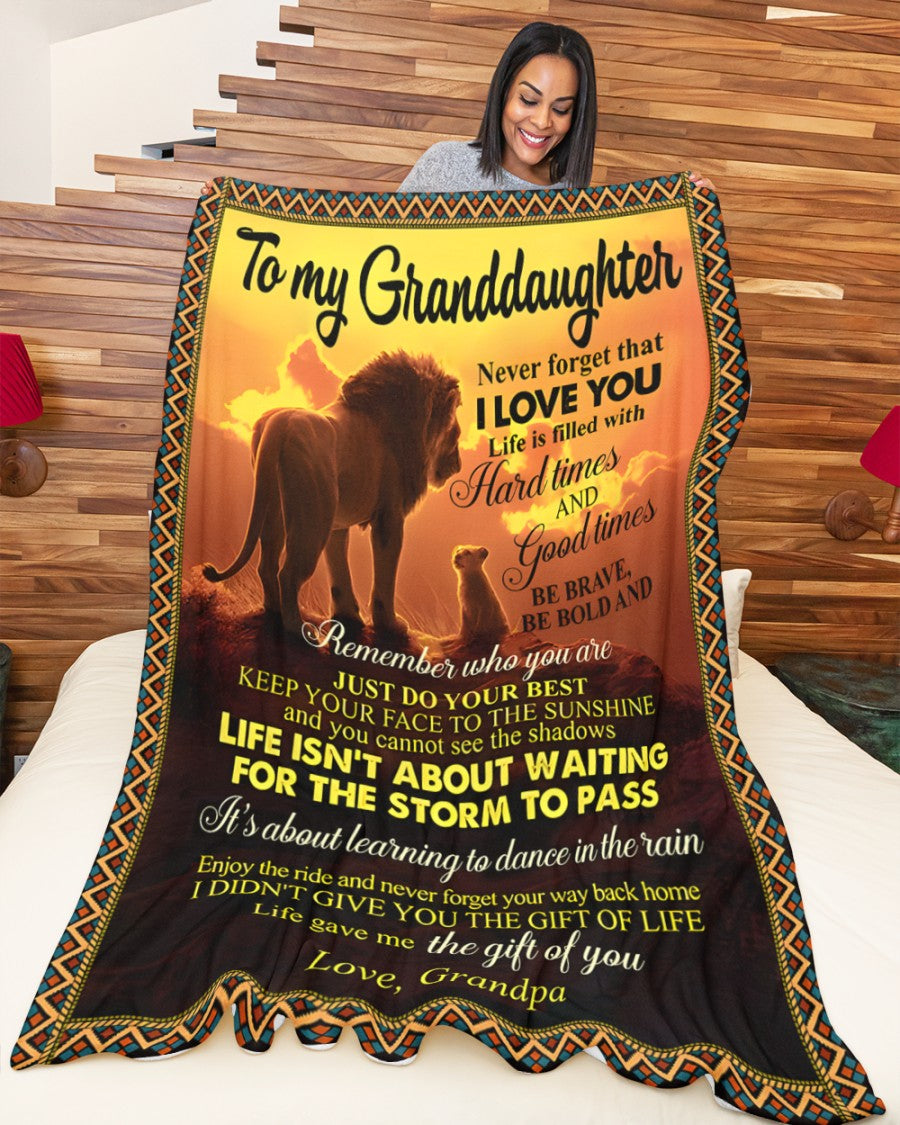Special Gift For Your Granddaughter Blanket - From Grandpa (SKUB11-99)