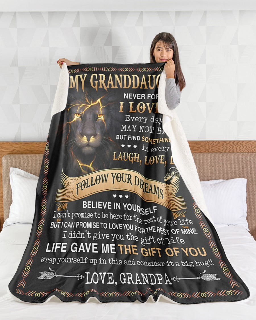 Special Gift For Your Granddaughter Blanket - From Grandpa (SKUB09-44)