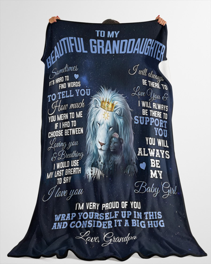 Special Gift For Your Granddaughter Blanket - From Grandpa (SKUB10-175) FULL
