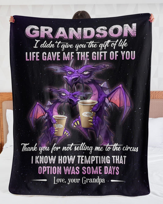 Special Gift For Your Grandson Blanket - From Grandpa