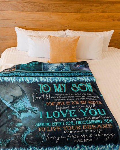 BLANKET FOR SON - GIFT FROM MOM - COMFORT & WARMTH GIFT NTTD00 (SKUB11-62)