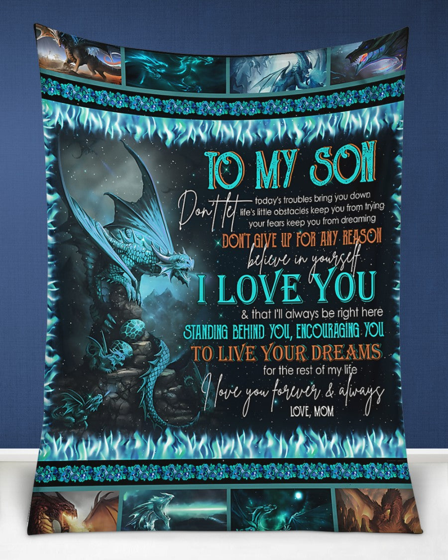 BLANKET FOR SON - GIFT FROM MOM - COMFORT & WARMTH GIFT NTTD00 (SKUB11-62)