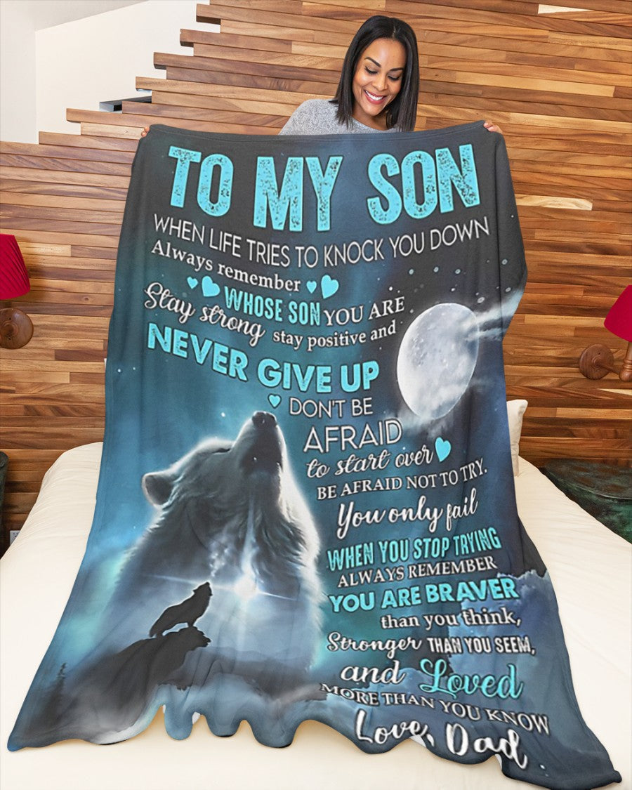 BLANKET FOR SON - GIFT FROM DAD- COMFORT & WARMTH GIFT NTTD00 (SKUB-NTTD-02)