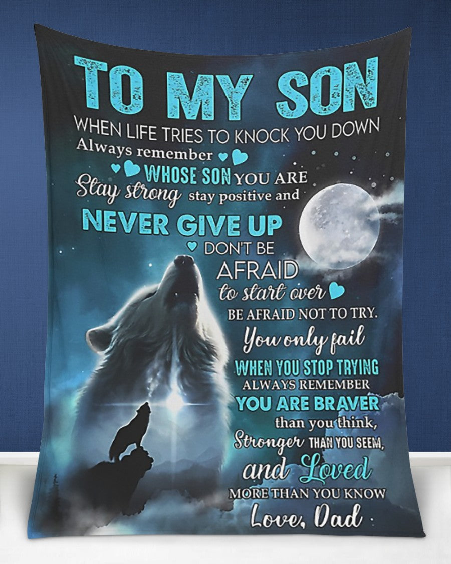 BLANKET FOR SON - GIFT FROM DAD- COMFORT & WARMTH GIFT NTTD00 (SKUB-NTTD-02)