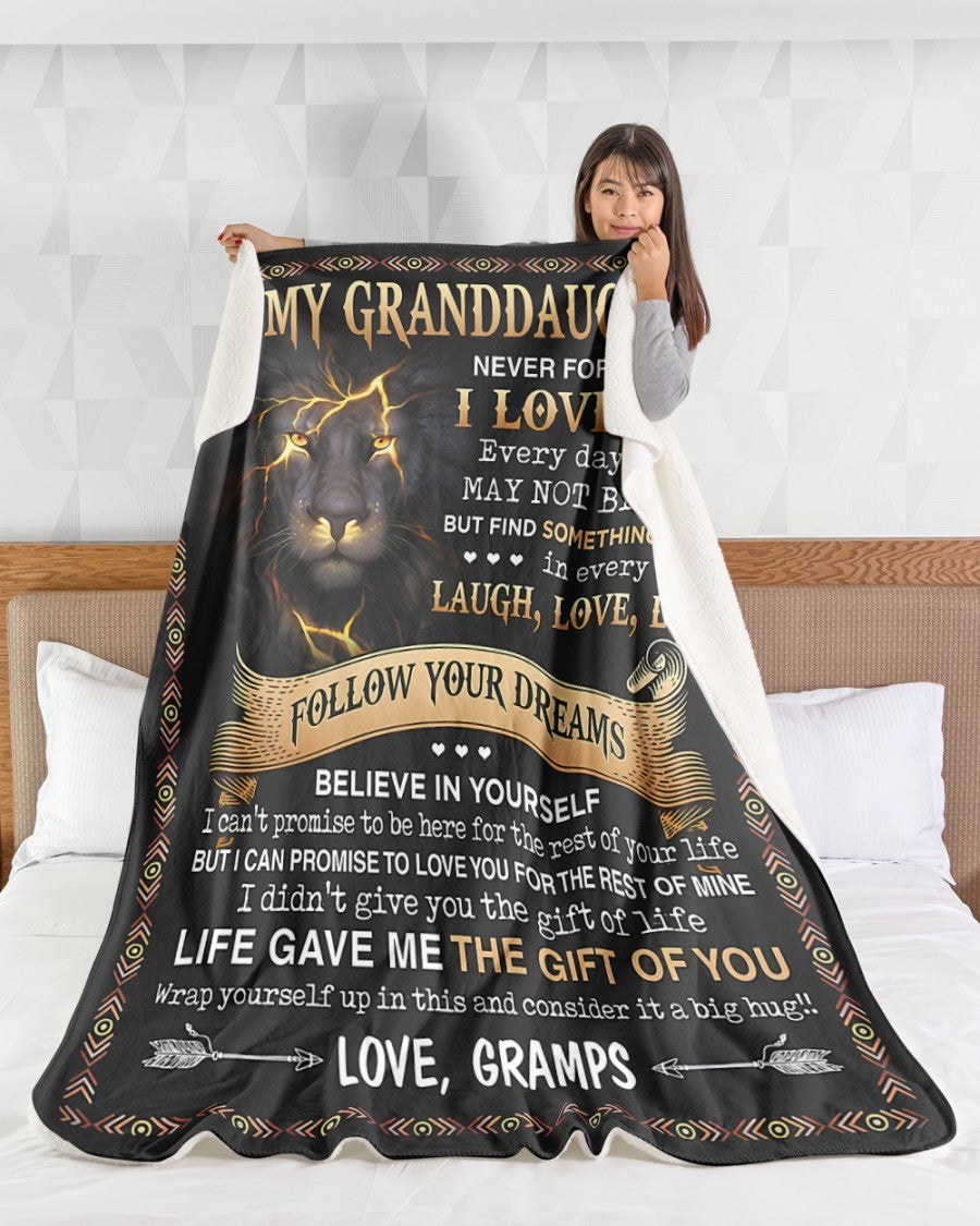 Special Gift For Your Granddaughter Blanket - From Gramps (SKU-CHAU-B03)