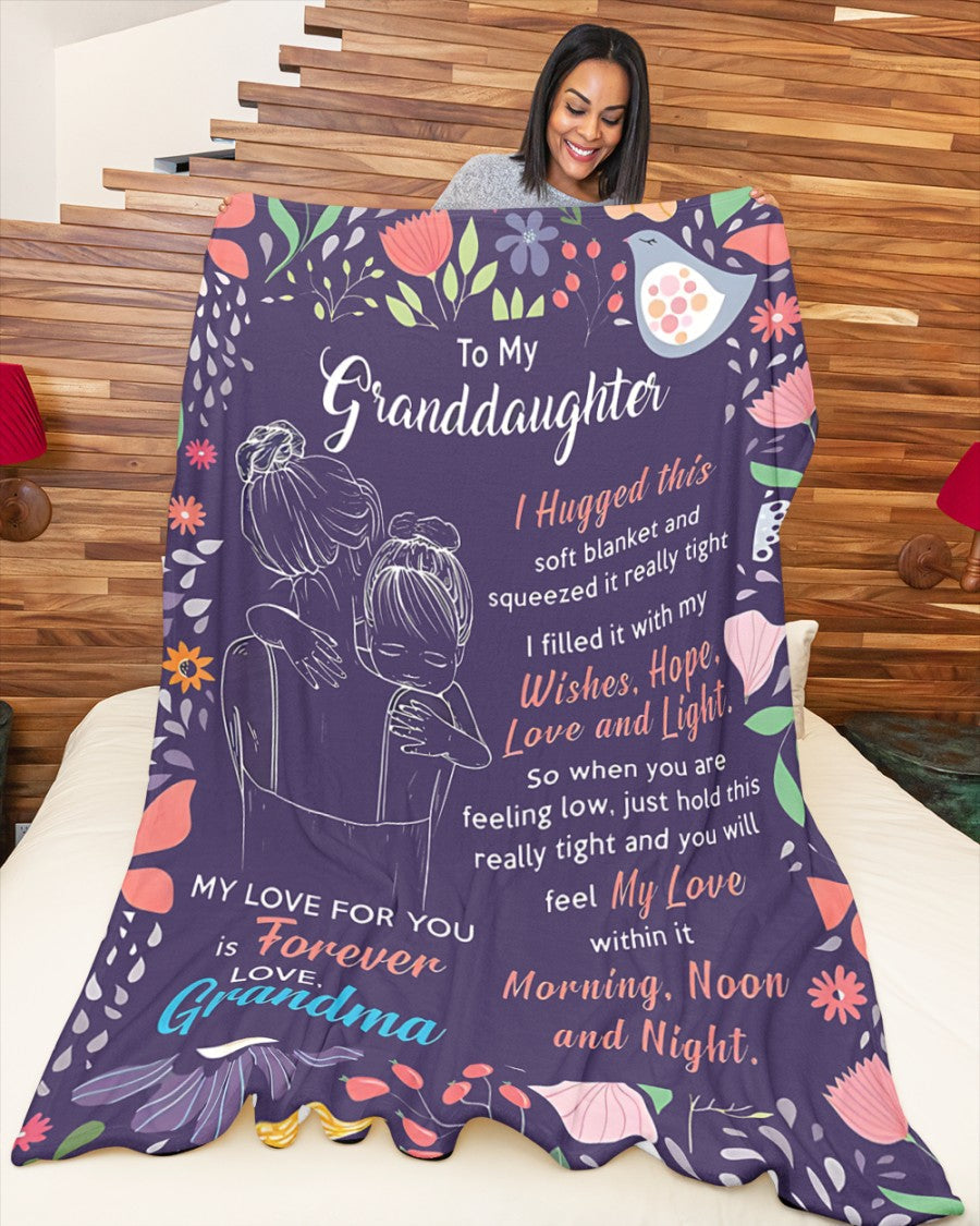 BLANKET FOR GRANDDAUGHTER – COMFORT & WARMTH GIFT Sherpa Fleece Blanket NTTD00 (SKUB-GRA02)