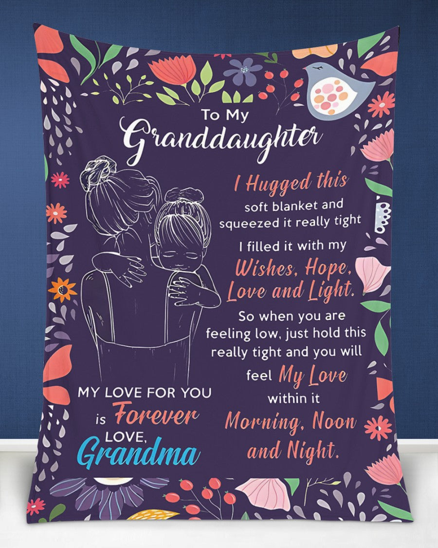 BLANKET FOR GRANDDAUGHTER – COMFORT & WARMTH GIFT Sherpa Fleece Blanket NTTD00 (SKUB-GRA02)