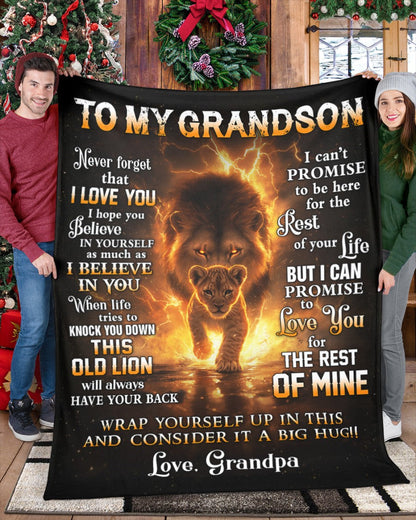 Special Gift For Your Grandson Blanket - From Grandpa (SKUB10-116)