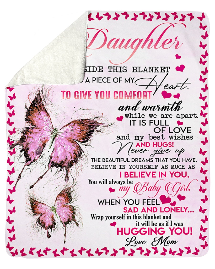 Special gift for daughter - from mom - blanket