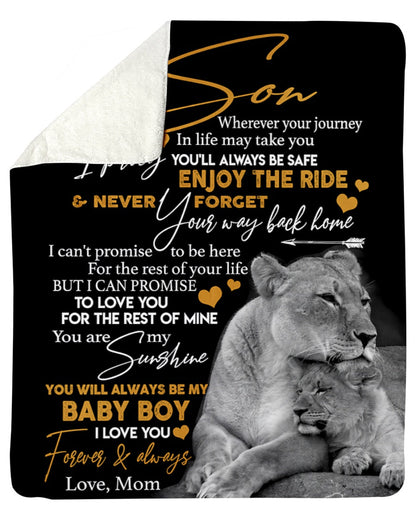 Special gift for Son - from mom Blanket (SKUB06-105)