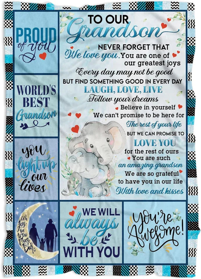 Special Gift For Your Grandson Blanket - From Grand