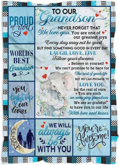 Special Gift For Your Grandson Blanket - From Grand
